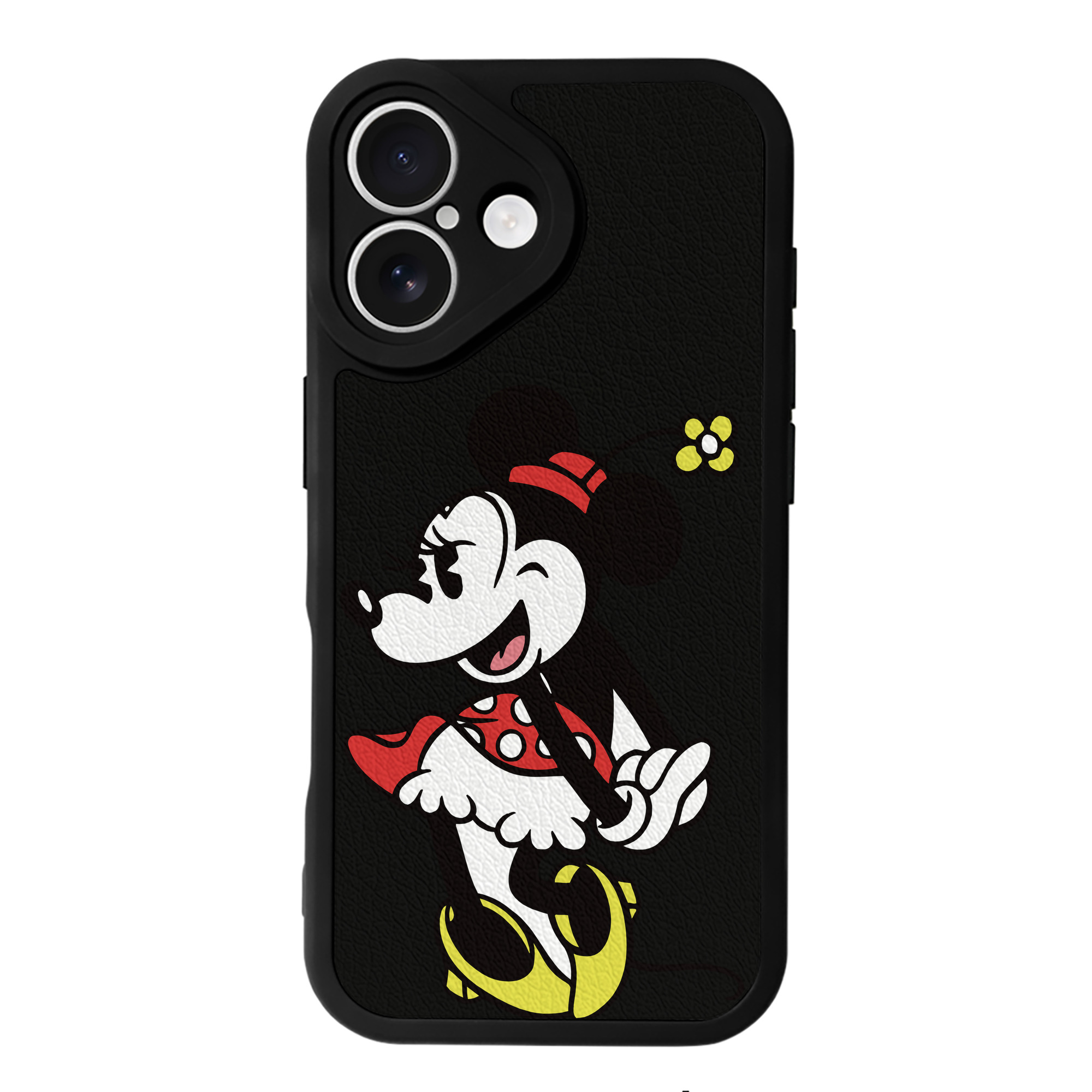 （画像用） ミッキーマウス Mickey Mouse 【iPhone 16シリーズ対応】シリコンスマホケース（レザー調） 材質：シリコン